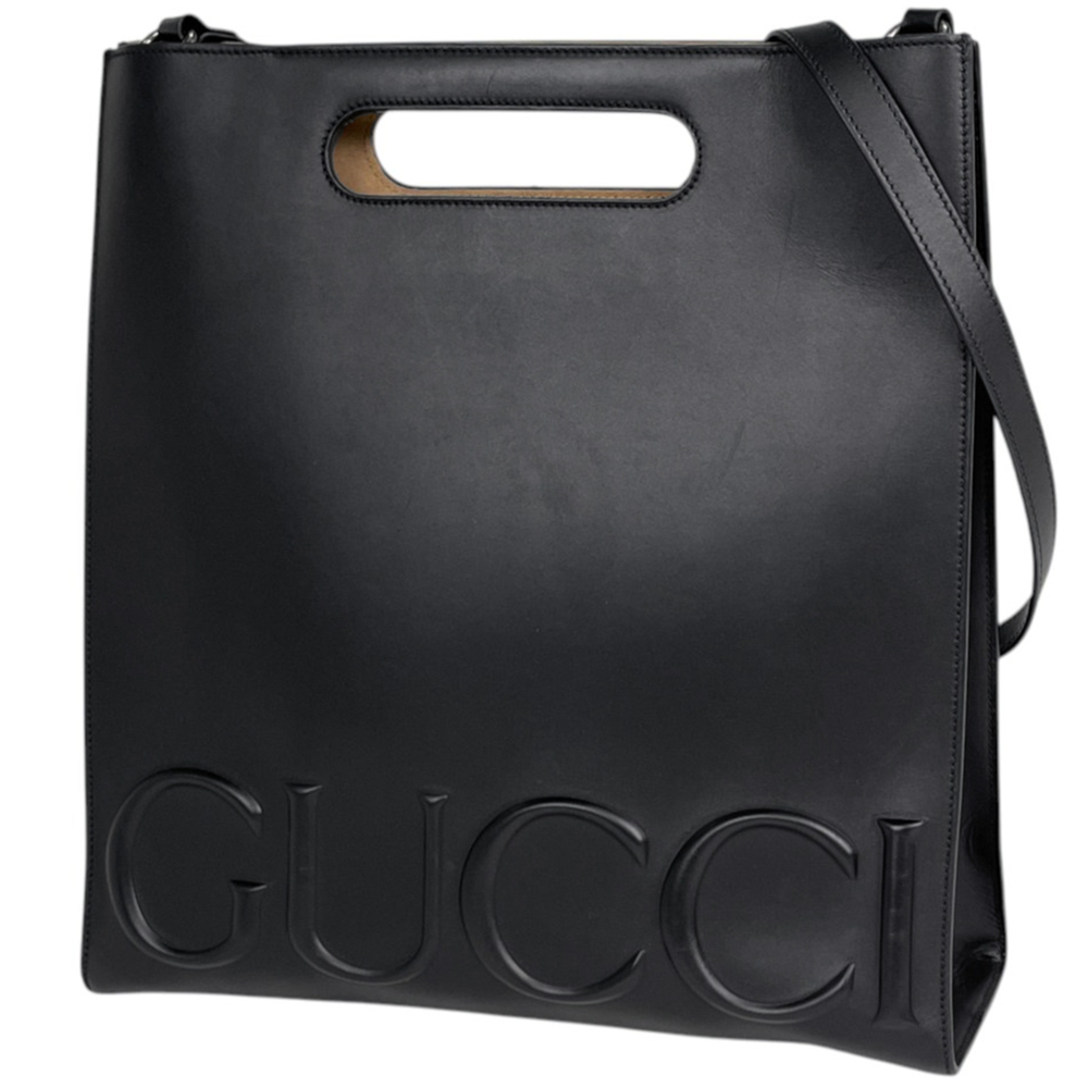 Gucci GUCCI Handbag 2WAY Leather Black 414476 Women's